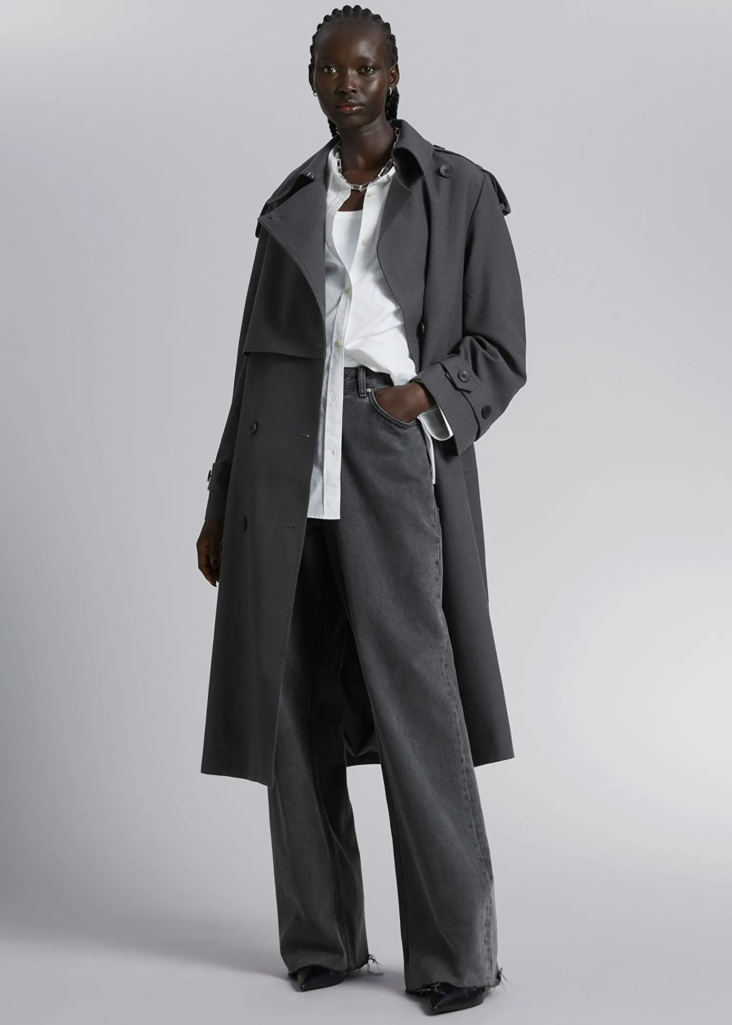 Cheap Trenchcoat Med Baelte Kvinder Frakker & Jakker