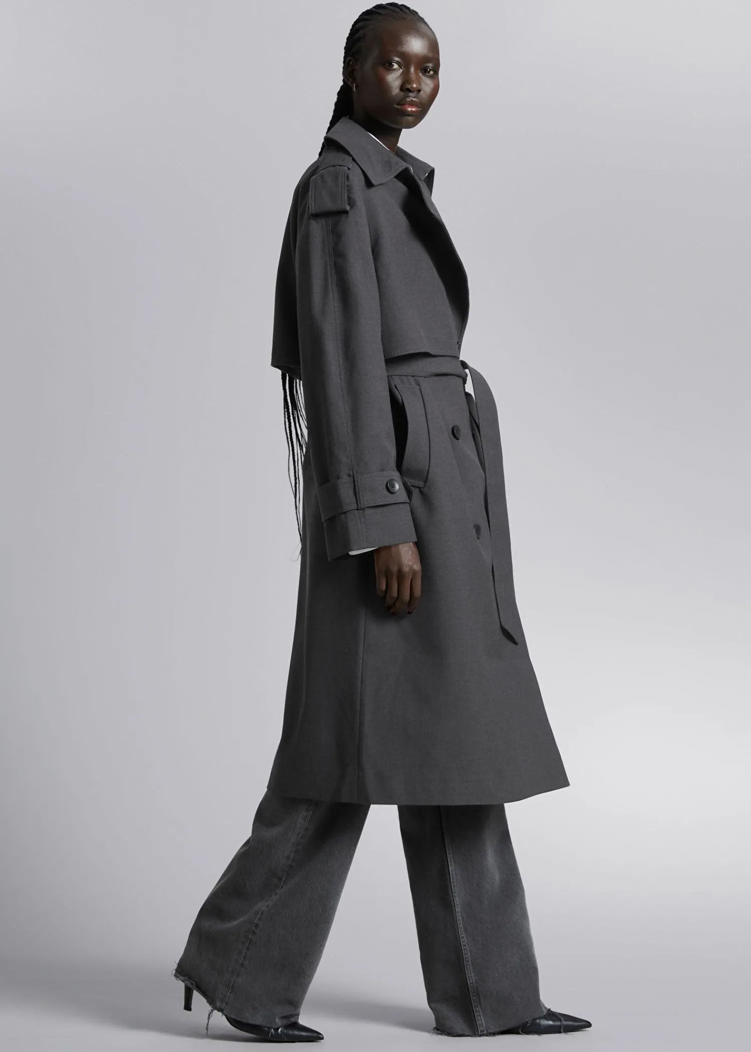 Cheap Trenchcoat Med Baelte Kvinder Frakker & Jakker