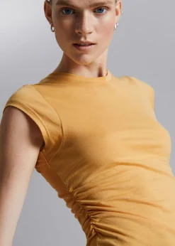 Flash Sale T-Shirt Med Rynket Som Kvinder Toppe