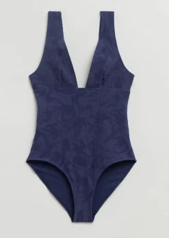 Outlet Tulip Textured V-Cut Badedragt Kvinder Badetøj