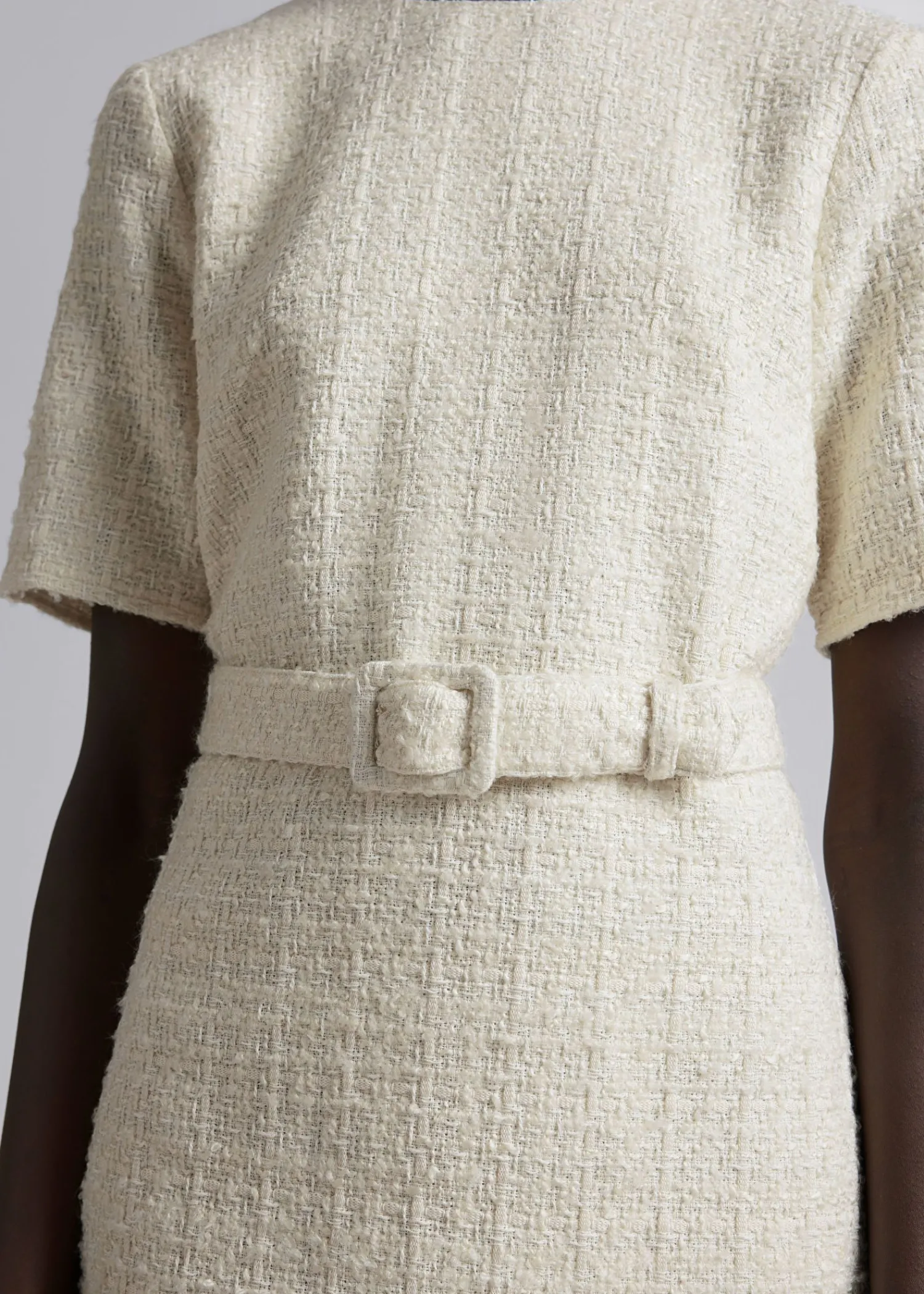 Shop Tweed Minikjole Med Baelte Kvinder Kjoler