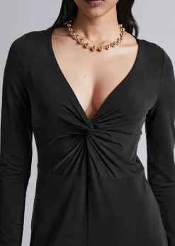 Shop Twist-Detaljeret Midikjole Kvinder Kjoler