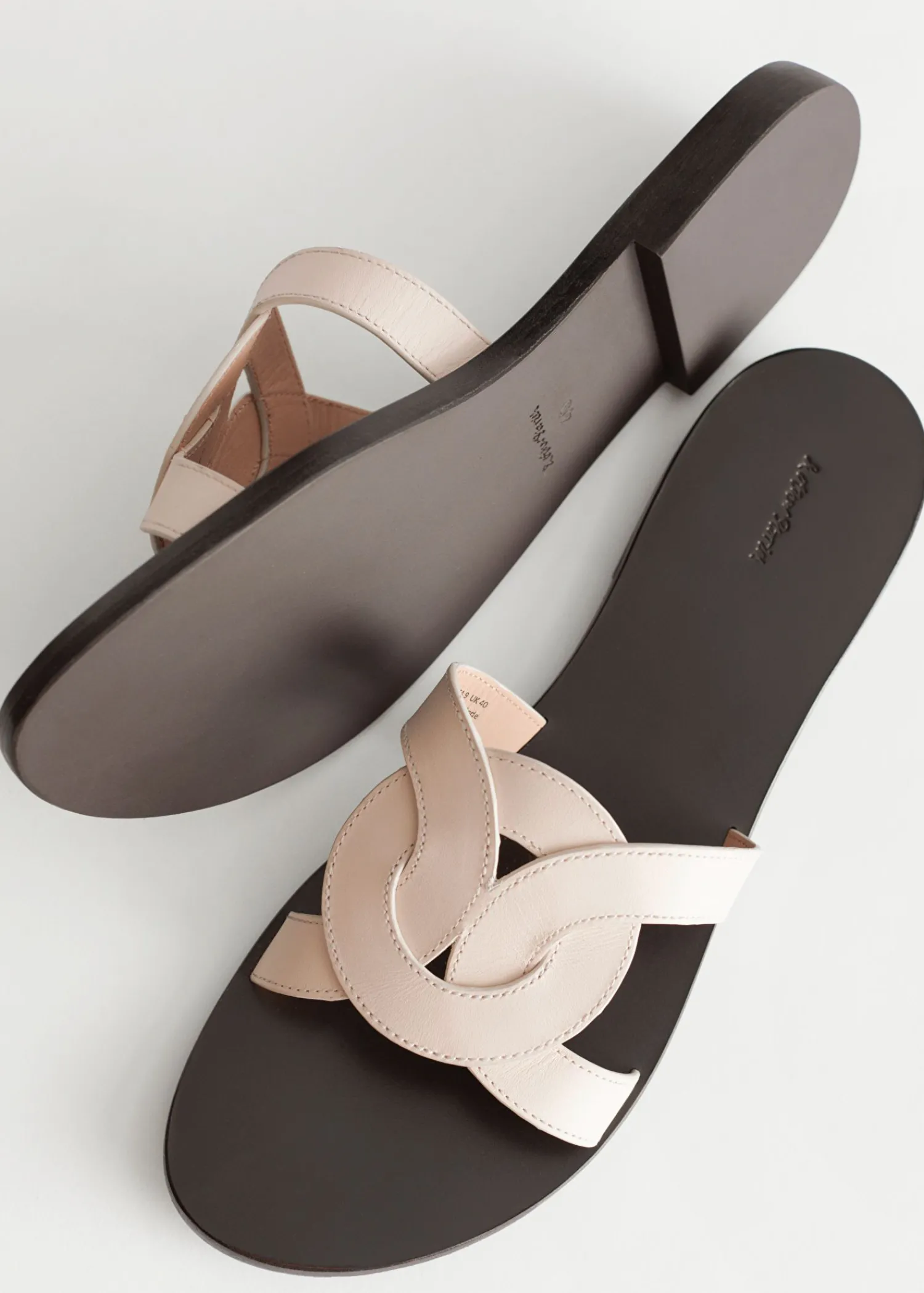 Fashion Vaevede Laedersandaler Kvinder Flade Sandaler