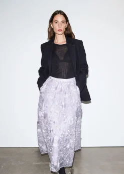 Outlet Voluminos Blomstret Midi-Nederdel Kvinder Nederdele