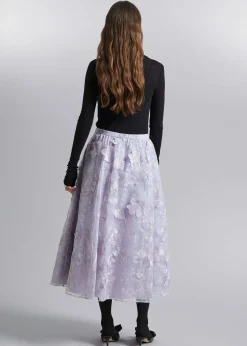 Outlet Voluminos Blomstret Midi-Nederdel Kvinder Nederdele