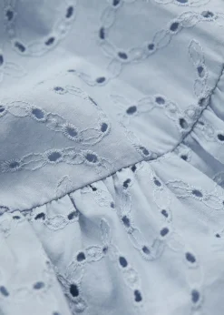 Online Voluminos Broderie Anglaise Mini Kjole Kvinder Kjoler