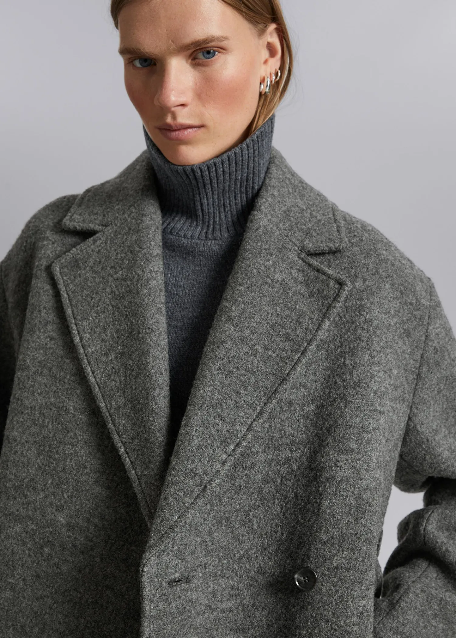 Shop Voluminos Uldfrakke Med Baelte Kvinder Frakker & Jakker